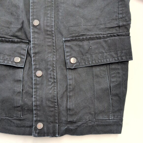 Zara‎ Man Black Military Canvas Jacket - Size L - Picture 7 of 12